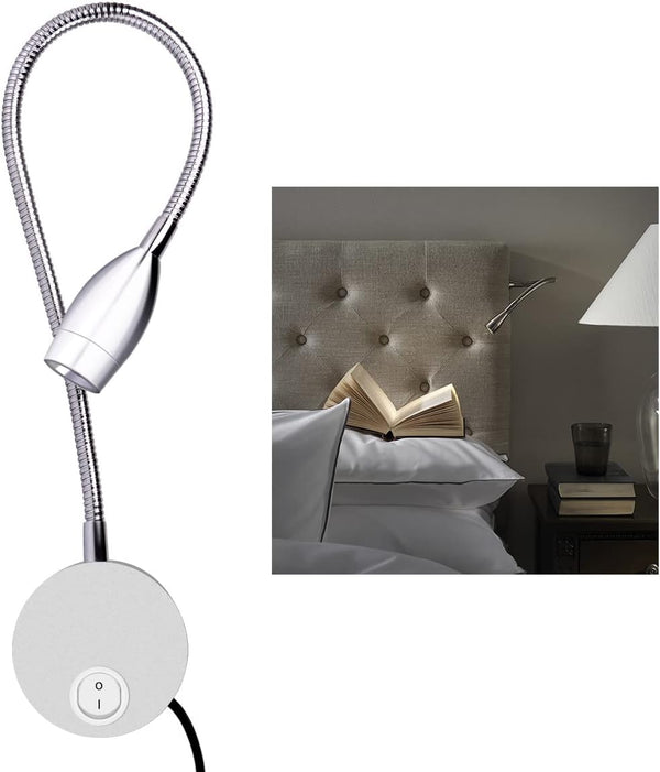 ALLDIO Plug in Wall Sconce, Wall Mount Book Lights for Reading in Bed,