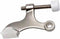 HOME MASTER HARDWARE Hinge Pin Door Stopper 12-Pack, Adjustable Deluxe Durable Heavy Duty Door Stop Zinc Doorstops with Cushioned Rubber Bumper Tips Satin Nickel Finish