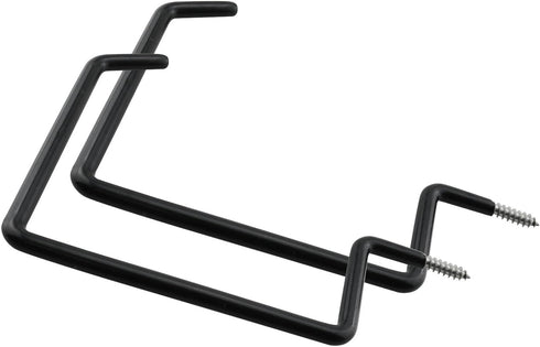 YHXiXi 2PCS 9.1 Inches Spiral Ladder Hooks Black Heavy Duty Tool Rack Bicycle Hooks Wall Mounted Garage Storage Rack