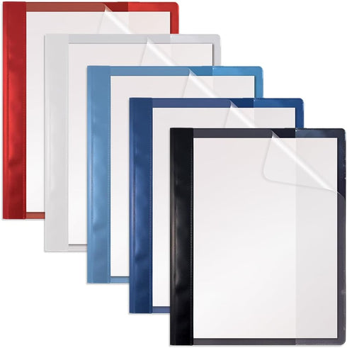 Better Office Products Ultra Durable Clear Front Report Covers, 25 Per Box, Letter Size with Fasteners, Poly Back Cover