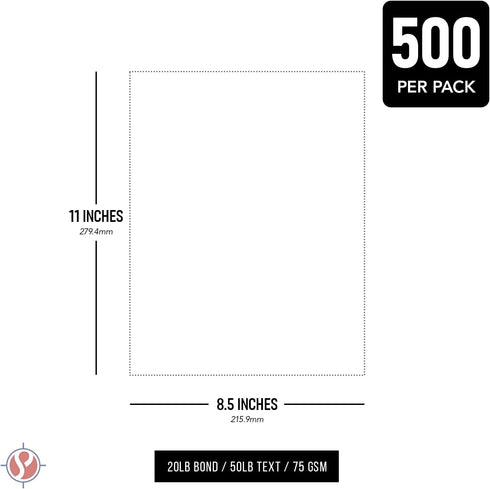 8.5 11" 20lb 50lb 75GSM 500 Pack Pastel Color Paper Great for Arts and Crafts and Stationery Printing x (Letter Size)