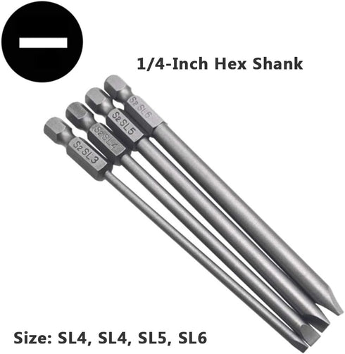 Yakamoz 16Pcs 4-in-1 Multi Long Magnetic Screwdriver Bit Set with 1/4" Hex Shank Power Tools Kit