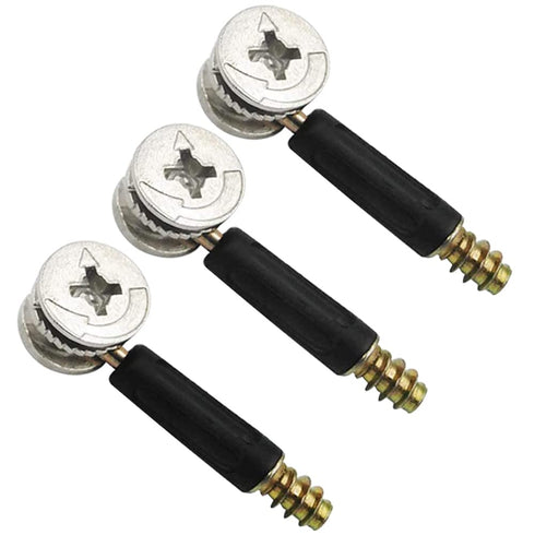 50 Sets Furniture Connecting Cam Lock Fittings with Dowel, Cam Lock Nuts and Screws for Wardrobe and Cabinet