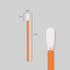 Foam Swabs 4.1" (100 pcs, Round Head, Orange) Cleanroom Detailing Swab Sponge Sticks for Inkjet Printer, Optical Instruments (C5709C)