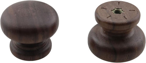 TAODAN 4PCS 1.18x0.98inch Natural Wood Cabinet Knob Simple Walnut Knob Nut Brown Wooden Furniture Knob Drawer Knob