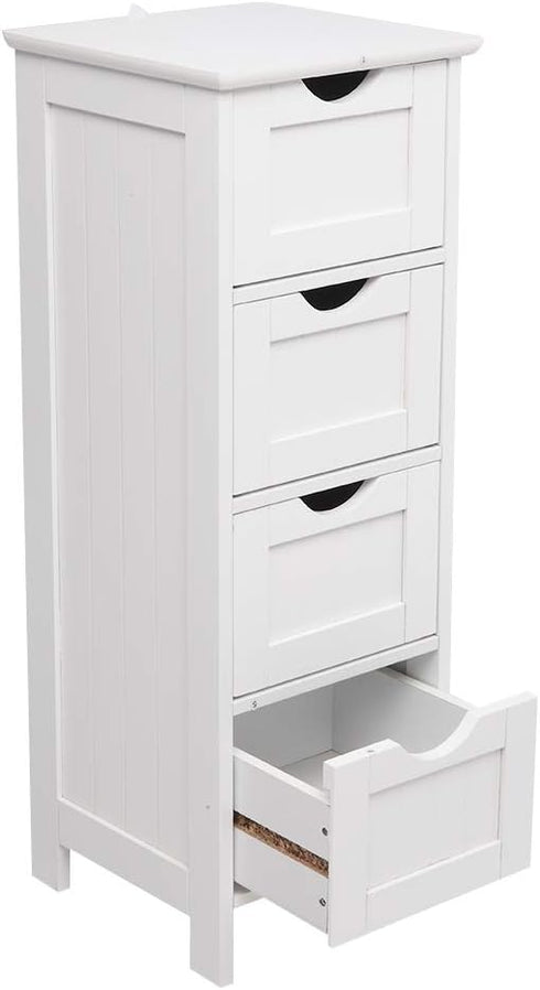 Hikarinowa Single Door Bathroom Cabinet,Freestanding Bathroom Floor Cabinet ,Wooden Floor Cabinet, Side Organizer