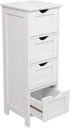 Hikarinowa Single Door Bathroom Cabinet,Freestanding Bathroom Floor Cabinet ,Wooden Floor Cabinet, Side Organizer