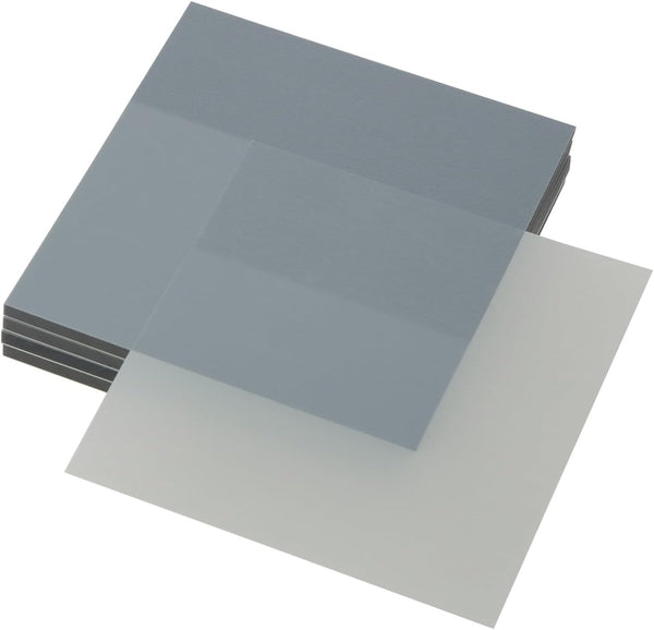 ONLYKXY 4 Pack Transparent Sticky Notes - 7.6x7.6CM Self-Stick Book Tabs, 200 Sheets Waterproof PET Markers, Dark Grey