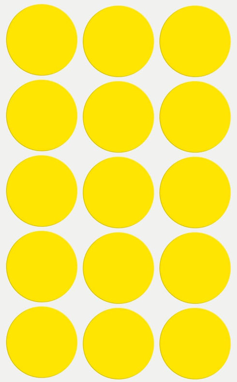 Royal Green Yellow Dot Stickers, 30mm, Great for Envelopes, Invitation Seals, Arts and Crafts, 750 Pack