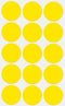 Royal Green Yellow Dot Stickers, 30mm, Great for Envelopes, Invitation Seals, Arts and Crafts, 750 Pack