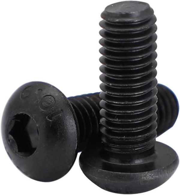 M6 x 25mm Button Head Hex Socket Cap Screws Bolts, 10.9 Grade Alloy Steel, 25 PCS