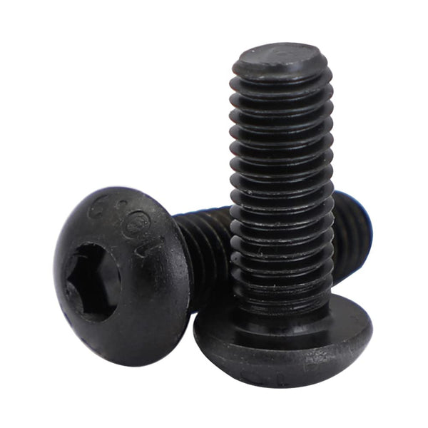 1/4-20 x 3/4" Button Head Socket Cap Screws, Allen Socket Drive, Black Oxide, Alloy Steel, 25 PCS