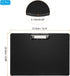 PATIKIL 12.4 x 8.86 Inch Clipboard Landscape, 2 Pack A4 PP Plastic Office Clipboards Low Profile Clip for Office Drawing Sketching, Black by PATIKIL