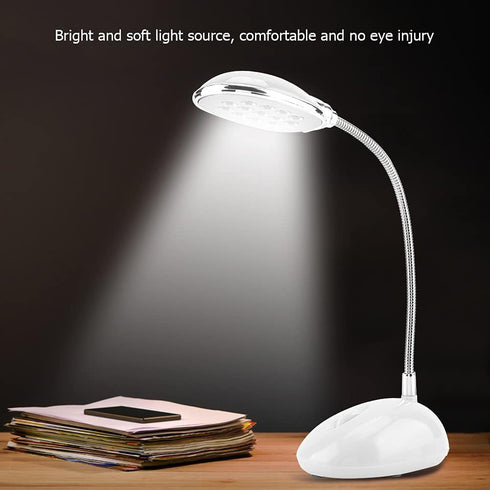 360 plplaaoo Flexible LED Desk Lamp - USB Powered Eye-Caring Table Lamp with Adjustable Arm, Compact Portable Desk Lamp