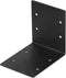 eoere 4 PCS Black 6" x 6" x 5" Heavy Duty Steel L Bracket Tie Plate, Corner Brace for Timber Connector