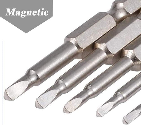 6 Piece Magnetic Triangular Screwdriver Bit Set, S2 Steel 1/4 Inch Hex Triangle Drill