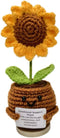 QHGJUTKI Emotional Support Crochet Flowers with Card Positive Gifts for Mom Friend Teacher