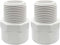 PVC Fittings Male Adapter (Socket x Male Pipe Thread) 2 Way 2 Inch, 2 Pack for 2 Inch Sch40 PVC Pipe