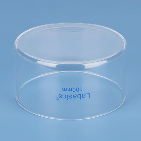 Crystallizing Dish, No Spout Flat Bottom Thick-Walled High Borosilicate Glass, 100 mm Outer Diameter, 300 ml Capacity