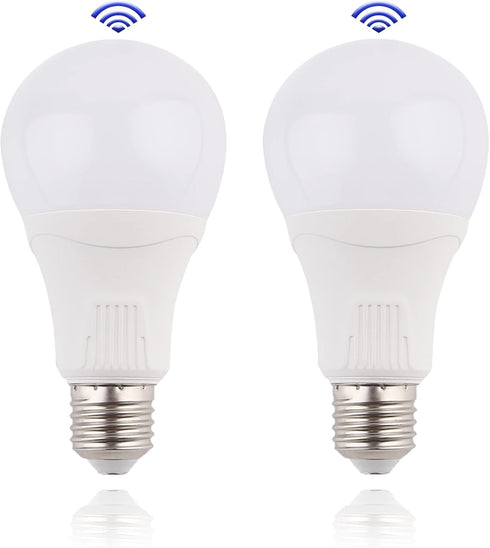Motion Sensor Light Bulbs, Outdoor 15W (100W Equivalent), 3000K, E26 A21, Dusk to Dawn, Radar Activated, 2 Pack