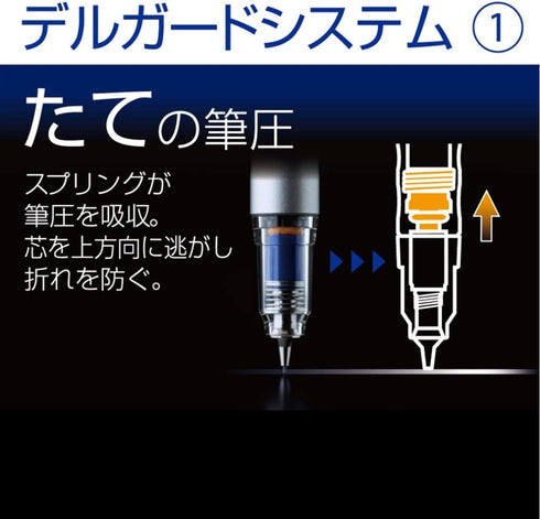 Zebra Mechanical Pencil Delguard Type Lx 0.5mm, Black Body (P-MA86-BK) by Zebra