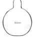 QWORK Glass 500ml Single Neck Flat Bottom Boiling Flask, 24/40 Standard Joint, Heavy Wall Lab Glassware