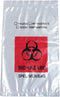 Biohazard Specimen Bags, 100pcs 6x9in with Ziplock Top and Outside Pocket Paperwork Pouch