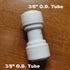 Malida 3/8" Tube OD Push Fit Straight Quick Connect, 10 Pack for RO Water System