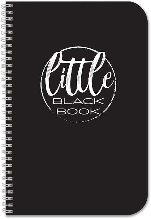 BookFactory Little Black Book, Pocket Address Book, Mini Black Address Book - 100 Pages, 3.5'' x 5.25''