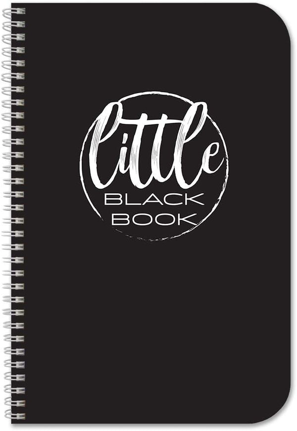 BookFactory Little Black Book, Pocket Address Book, Mini Black Address Book - 100 Pages, 3.5'' x 5.25''