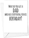 Designing Moments Pregnancy Announcement Card for Dad, Grandpa Baby Reveal Card Birthday Gift from