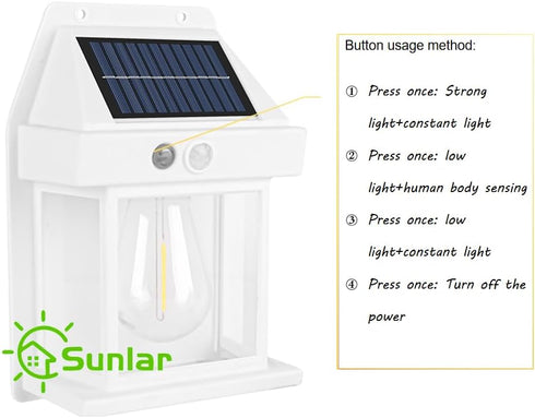 2-Pack 8.2" 3 H Outdoor Solar Powered Wall Sconce Lights Dawn to Dusk Motion Sensor Lighting Modes for Porch Garage