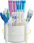 M&G 360 Degree Rotating Pen Holder, 4 Compartments Desktop Organizer for Stationery Supplies, Cute Pencil Cup for