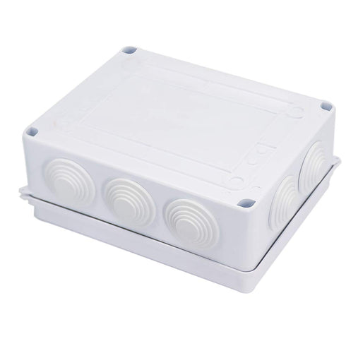 Zulkit Junction Box, ABS Plastic Waterproof IP65, Universal Electrical Project Enclosure, White 7.9 x 6.1 x 3.1 inch