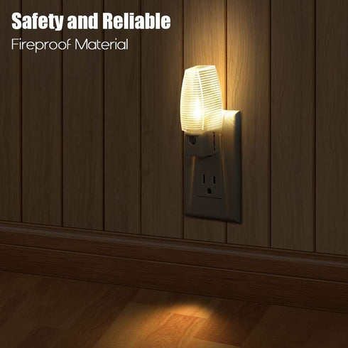 6 Pack Emotionlite Plug in Night Light, Warm White LED Nightlight, Dusk to Dawn Sensor, Kids, Nursery, Bedroom