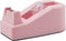 Desktop Tape Dispenser, Heavy Duty Floral Office Tape Dispensers, Weighted Non-Skid Base, Macaron Pink