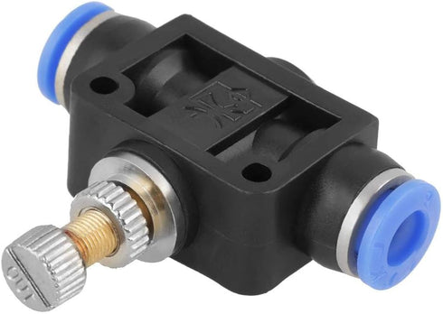 10 Pcs/Set Pneumatic Flow Speed Valve, Push In Speed Controller 6mm Air Flow Control Valve Connector