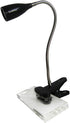 Simple Designs LD2005-BLK Flexible Gooseneck LED Clip Light Desk Lamp in Black