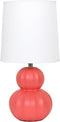 Simple Designs LT1162-ORG 12.5" Chic Glow Stacked Double Gourd Ceramic Table Lamp,