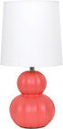 Simple Designs LT1162-ORG 12.5" Chic Glow Stacked Double Gourd Ceramic Table Lamp,