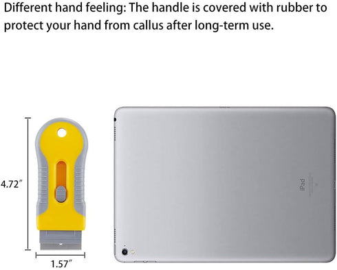 WEGAZ 15pcs Razor Blade Scrape with Extra Blades, Scraper Tool, Razor Blade Retractable, Paint Stripping Tool, Cleaning
