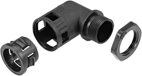 uxcell Corrugated Tube Connector, 90 Degree AD21.2 Conduit Hose Joint Clamps, 2Pcs
