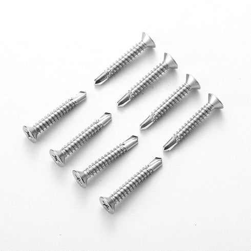 #14 x 1-3/4" (40 Pack) Flat Head Sheet Metal Screws, Self-Tapping Phillips Head Self Drilling Screws
