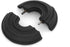 Renovators Supply Manufacturing Escutcheon Plate, 3.13 in OD, 1/2 in IPS, Lacquered Black Finish Aluminum