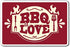 BBQ Love Decal Grill Chef Cook | Summer Food Party Barbeque | Indoor/Outdoor | 9" Tall