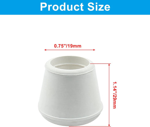 BokWin 16 3/4 Inch Pcs Chair Leg Caps Rubber End Caps Non-Slip Chair Leg Tips Caps Round Furniture Leg Floor Protectors
