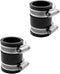 Fernco 1056-100 1-in. Flexible PVC Pipe Coupling for Plastic and Copper Plumbing Connections, 2-Pack