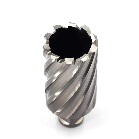 Annular Cutter JESTUOUS 3/4 Inch Weldon Shank - 1-1/2 Cutting Diameter with Two-Flat HSS Kit