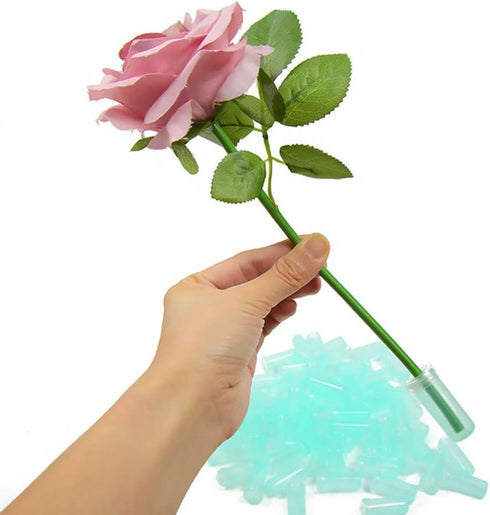 200Pcs 4cm Garneck Floral Water Tubes Vials Stem Rose Water Container Tubes Flower Nutrition with Cap for Flower