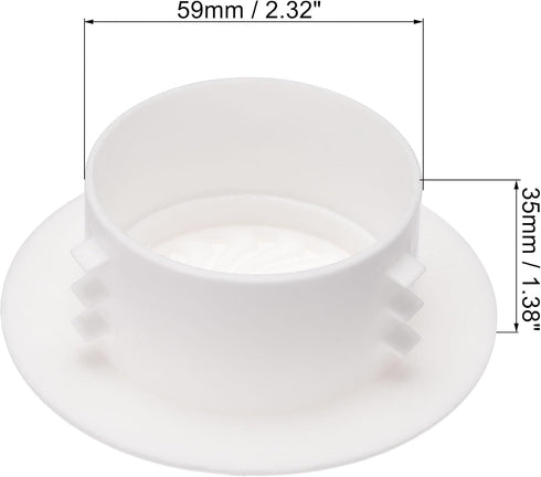 uxcell Round Vent Cover, ABS Plastic Adjustable Air Vent Cover White for 2.4" - 2.8" Diameter Hole, 4pcs